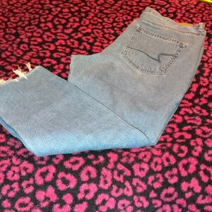 American Eagle Outfitters Light Blue Straight Leg Jeans